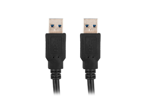 Кабел, Lanberg USB-A M/M 3.0 cable 1m, black - image 1