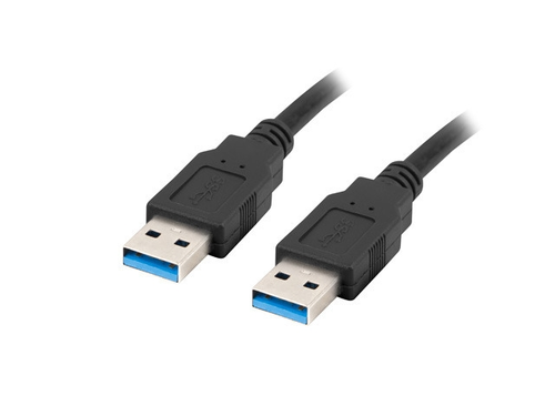 Кабел, Lanberg USB-A M/M 3.0 cable 1m, black