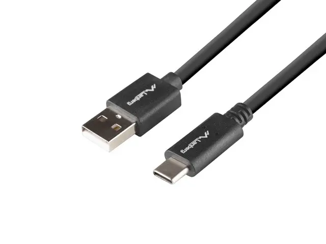 Καλώδιο, Lanberg USB-C(M) -> USB-A(M) 2.0 1m QC, μαύρο BOX