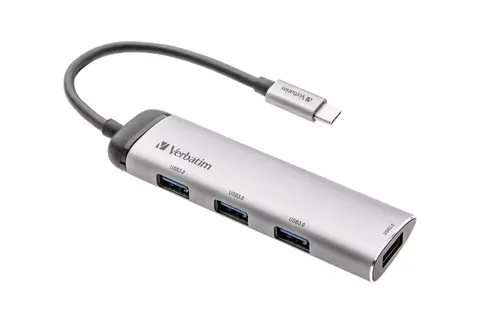 USB хъб, Verbatim USB-C Multiport Hub 4-Port USB 3.2 Gen 1 Type A - image 1