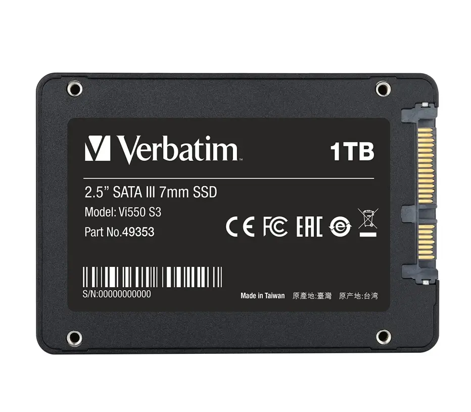 Твърд диск, Verbatim Vi550 S3 2.5" SATA III 7mm SSD 1TB - image 2