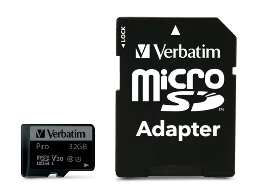 Памет, Verbatim PRO micro SDHC 32GB Class 10 UH (Incl. Adaptor)