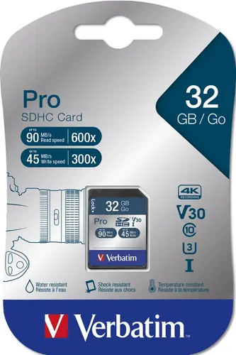 Памет, Verbatim 32GB SDHC Pro Class 10 UHS-I - image 1