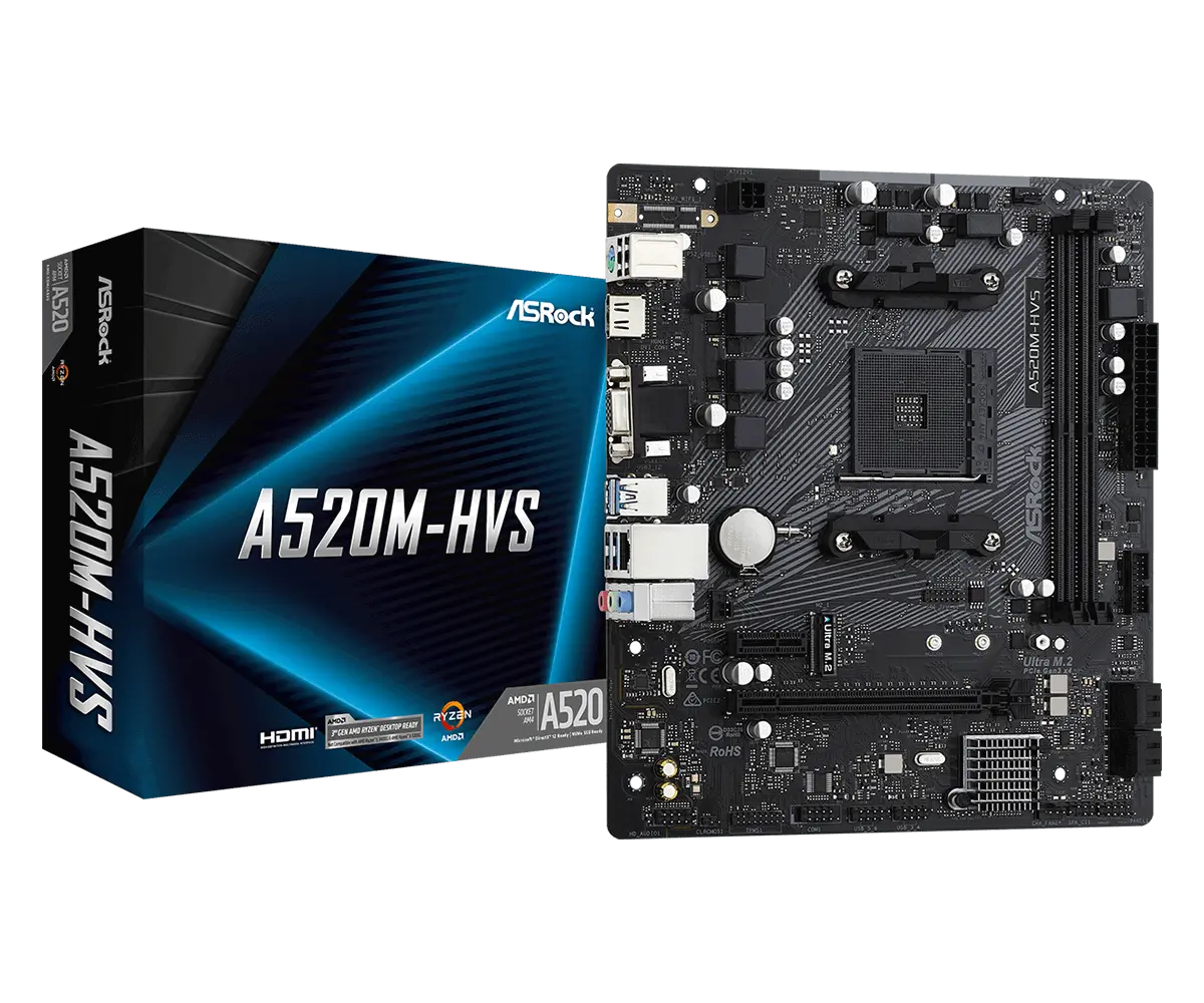 Μητρική πλακέτα ASRock A520M-HVS, Socket AM4, mATX