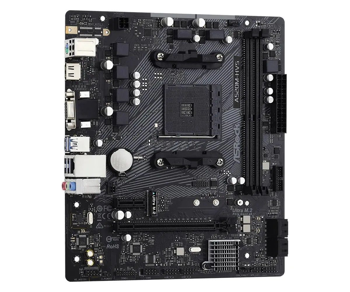 Дънна платка ASRock A520M-HVS, Socket AM4, mATX - image 3