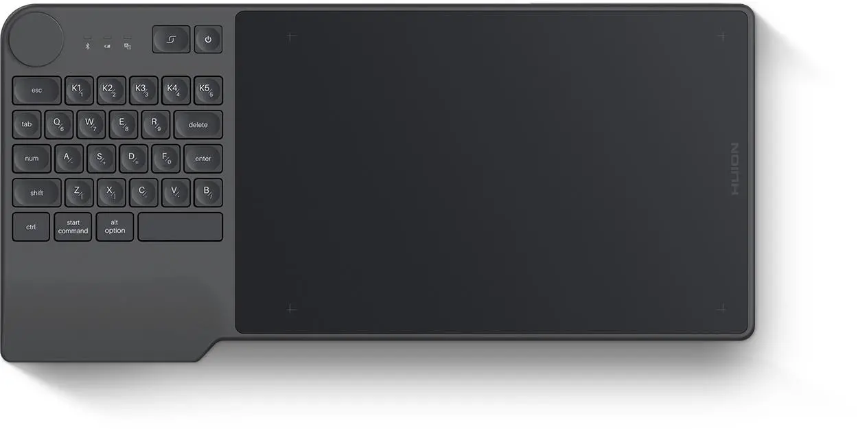 Tabletă grafică HUION Inspiroy Keydial KD200, USB-C, Bluetooth, Metal Grey