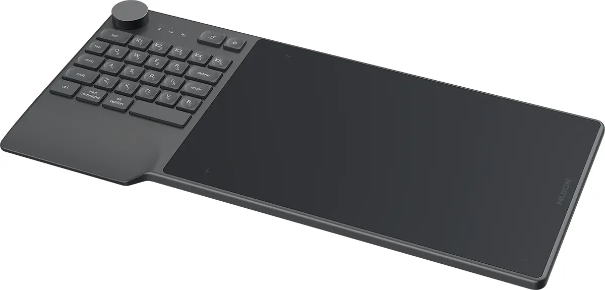 Графичен таблет HUION Inspiroy Keydial KD200, USB-C, Bluetooth, Metal Grey - image 2