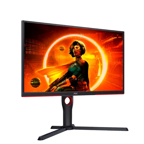 Монитор, AOC 25G3ZM/BK, 24.5" VA WLED, 1920x1080@240Hz, 1ms GtG, 0.5ms MPRT, 300cd m/2, 3000:1, 80M:1 DCR, AdaptiveSync, FlickerFree, Low Blue Light, Tilt, Height Adjust, Pivot, Swivel, 2xHDMI, DP, USB hub - image 1