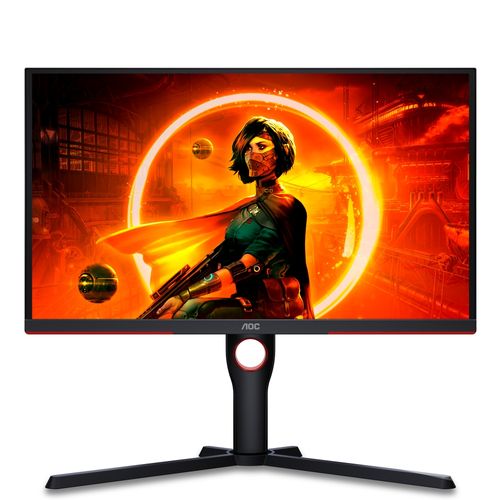 Монитор, AOC 25G3ZM/BK, 24.5" VA WLED, 1920x1080@240Hz, 1ms GtG, 0.5ms MPRT, 300cd m/2, 3000:1, 80M:1 DCR, AdaptiveSync, FlickerFree, Low Blue Light, Tilt, Height Adjust, Pivot, Swivel, 2xHDMI, DP, USB hub