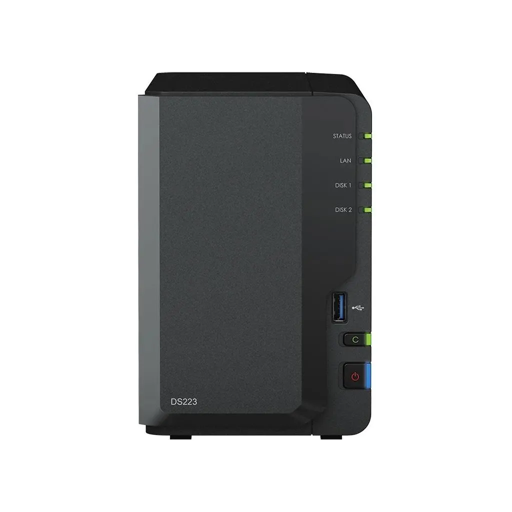 Мрежов сторидж Synology DS223, За 2 диска, 2GB, Гигабит, USB3.2 - image 1