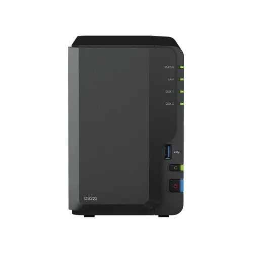 Storage de rețea Synology DS223, Pentru 2 discuri, 2GB, Gigabit, USB3.2 Storage de rețea Synology DS223, Pentru 2 discuri, 2GB, Gigabit, USB3.2