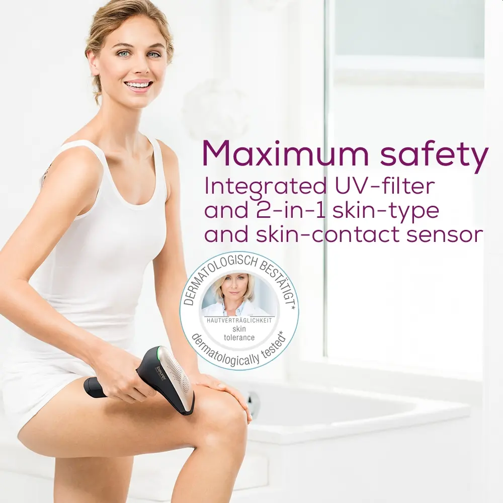 Συσκευή φωτοαποτρίχωσης, Beurer IPL 8800 Velvet Skin Pro, με μπαταρία, Αυτόματο flash, 4.5 cm2, 1 εξάρτημα 2 cm2, 600 000 παλμοί, αισθητήρας ασφαλείας - image 10