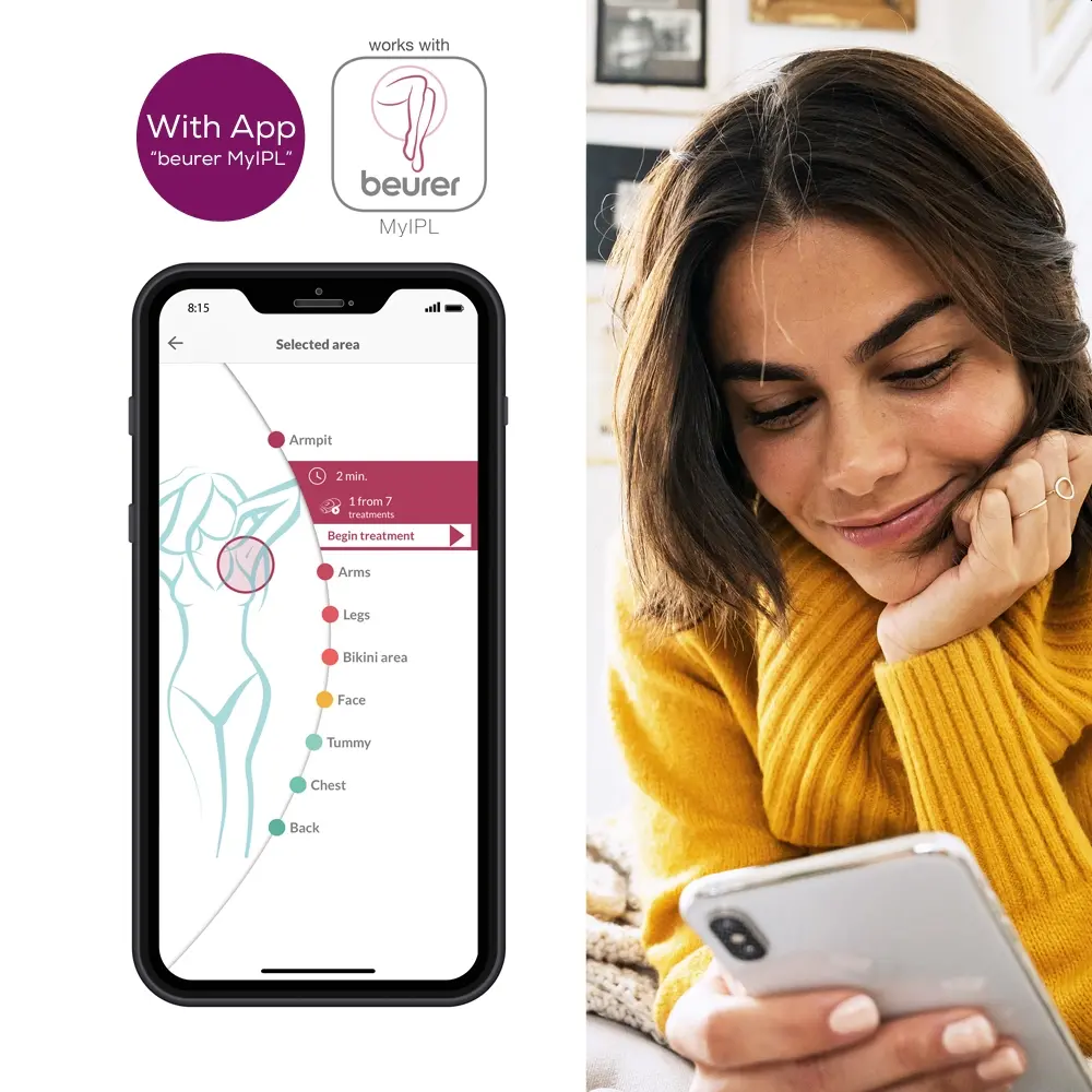 Aparat de epilare IPL, Beurer IPL 8800 Velvet Skin Pro, alimentat cu baterie, Flash automat, 4.5 cm2, 1 accesoriu 2 cm2, 600 000 de impulsuri, senzor - image 12