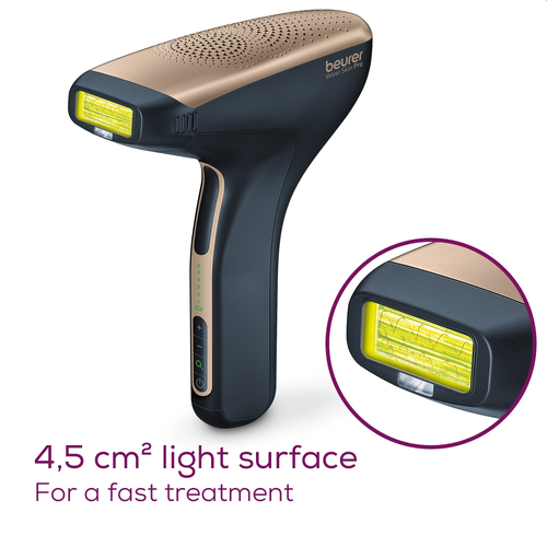 Фотоепилатор, Beurer IPL 8800 Velvet Skin Pro Hair-remover, battery powered, Auto flash, 4.5 cm2, 1 attachment 2 cm2, 600 000 pulses, safe skin sensor, UV filter, 6 energy levels, black - image 5