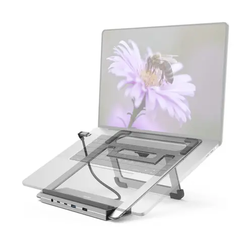 Докинг станция Hama "Connect2Office Stand" USB-C, Стойка за лаптоп, 12 порта - image 10