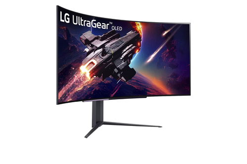 Монитор, LG 45GR95QE-B, 44.5" Ultragear OLED AG/LR 0.03ms , 21:9 Curved 800R Gaming WQHD (3440x1440), 240HZ, 1000cd/m, CR:1500000:1, AMD FreeSync, NVIDIA G-Sync, HDR10 ,VRR, USB 3.0, HDMI 2.1, DP, PIP, PBP, SPDIF, DTS HP:X, Height, Swivel, Tilt, Black - image 2
