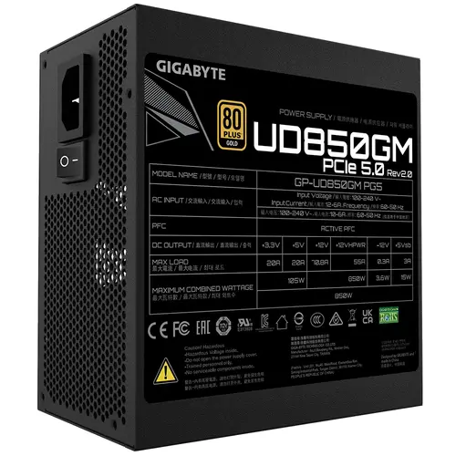 Захранващ блок Gigabyte UD850GM PG5, 850W - image 3
