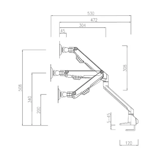 Стойка, Neomounts Flat Screen Desk Mount (clamp/grommet) - image 4