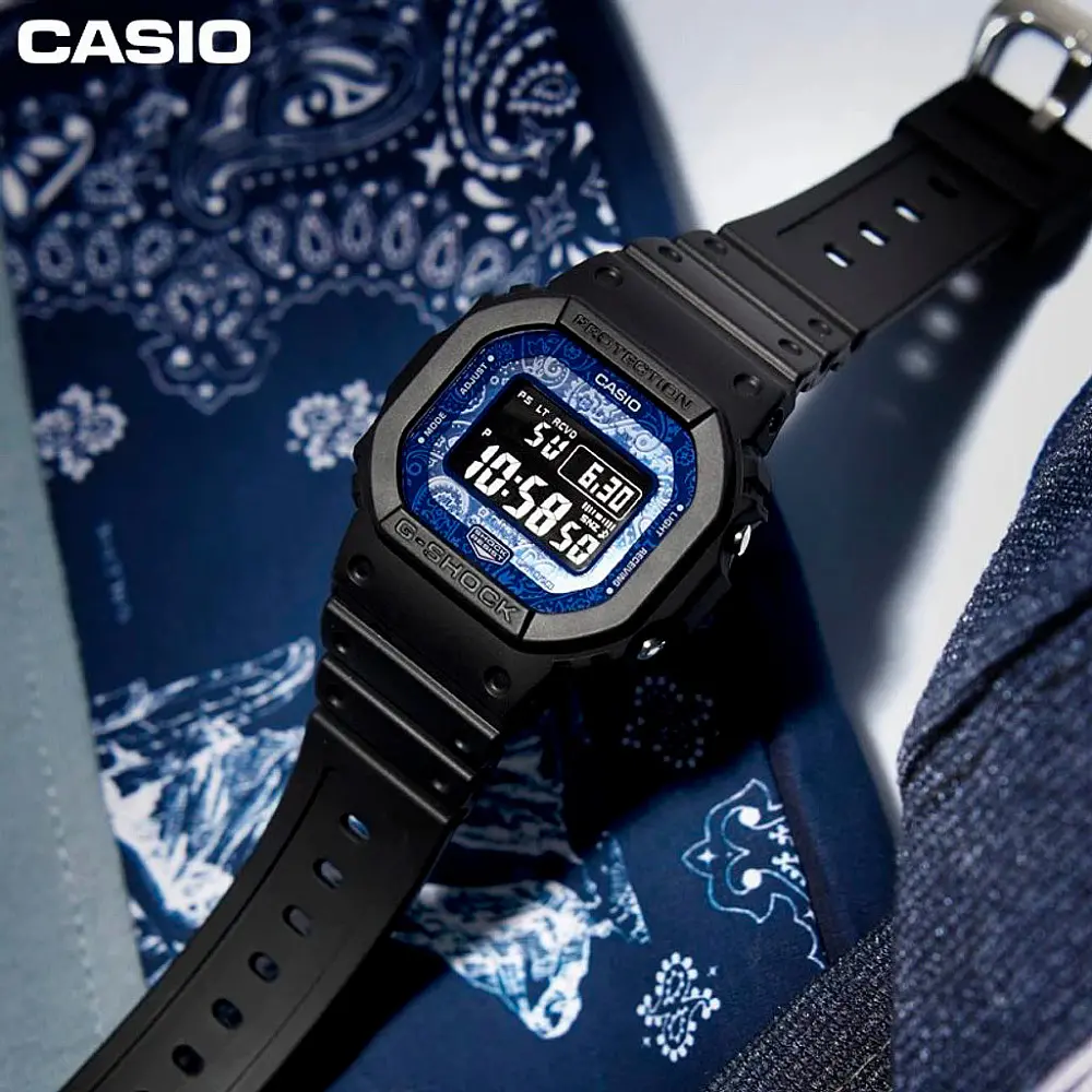 Мъжки часовник Casio G-Shock Blue Paisley Bluetooth Solar - GW-B5600BP-1ER - image 1