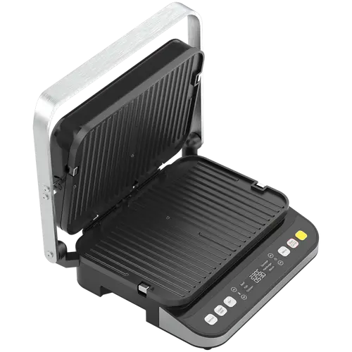 AENO ''Grătar electric EG5: 2000W, 2 moduri de încălzire - Grătar inferior, Ambele grătare, 6 programe presetate, Dezghețare, Unghi maxim - 3