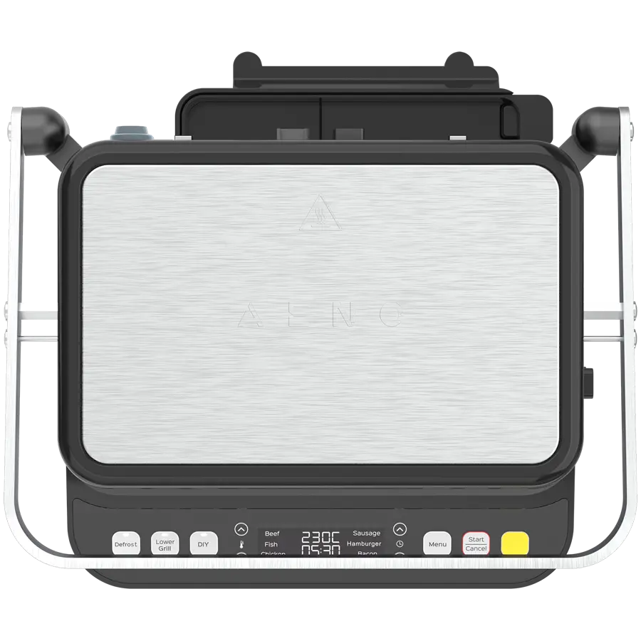AENO ''Grătar electric EG5: 2000W, 2 moduri de încălzire - Grătar inferior, Ambele grătare, 6 programe presetate, Dezghețare, Unghi maxim - image 4