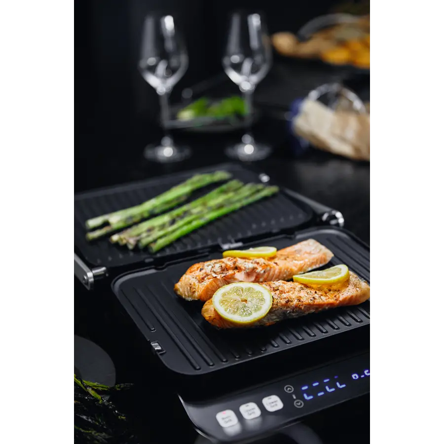 AENO ''Electric Grill EG1: 2000W, 3 heating modes - Upper Grill, Lower Grill, Both Grills  Defrost, Max opening angle -180°, Temperature regulation, Timer, Removable double-sided plates, Plate size 320*220mm'' - image 8