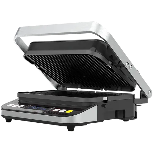 AENO ''Electric Grill EG1: 2000W, 3 heating modes - Upper Grill, Lower Grill, Both Grills  Defrost, Max opening angle -180°, Temperature regulation, Timer, Removable double-sided plates, Plate size 320*220mm''