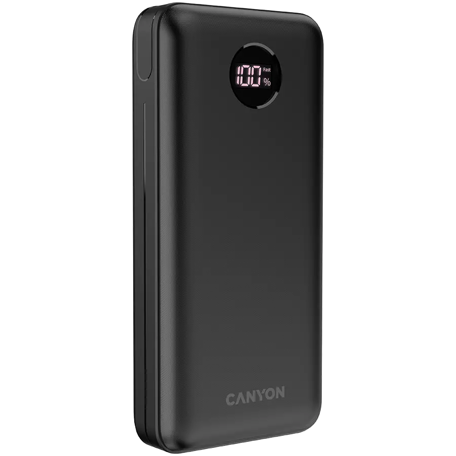 CANYON power bank PB-2002 LED 20000 mAh PD 20W QC 3.0 Black - image 1