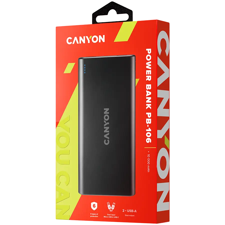 CANYON power bank PB-106 10000 mAh Black - image 2