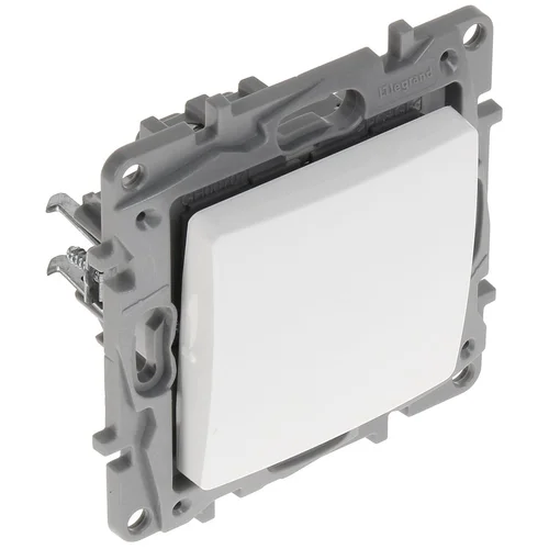 Legrand - Intermediate switch Niloé - 10 AX 250 V~ - autoautomatic terminals - white.Mechanisms supplied with cover plates and support frames in flow-packTo be equipped with platesFixing with screws or claws (supplied)Automatic or screw terminals - image 1