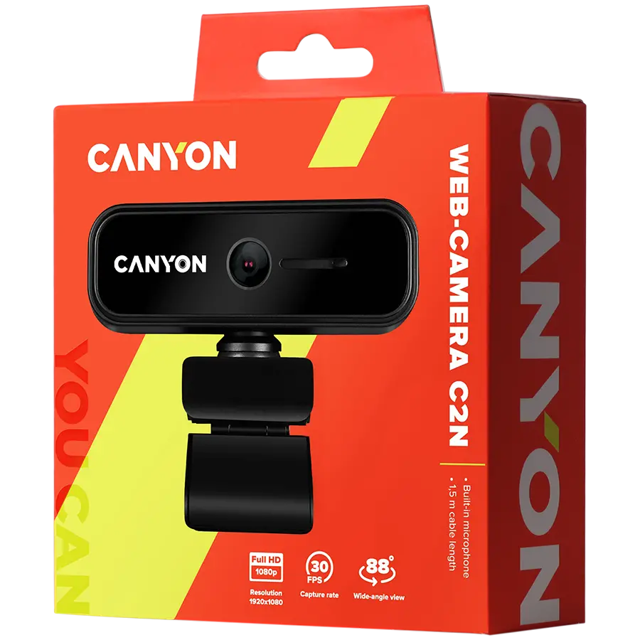 CANYON cameră web C2N Full HD 1080p Negru - image 3