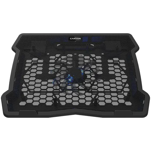 CANYON NS02, Cooling stand single fan with 2x2.0 USB hub, support up to 10”-15.6” laptop, ABS plastic and iron, Fans dimension:125*125*15mm(1pc), DC 5V, fan speed: 800-1000RPM, size:340*265*30mm, 406g