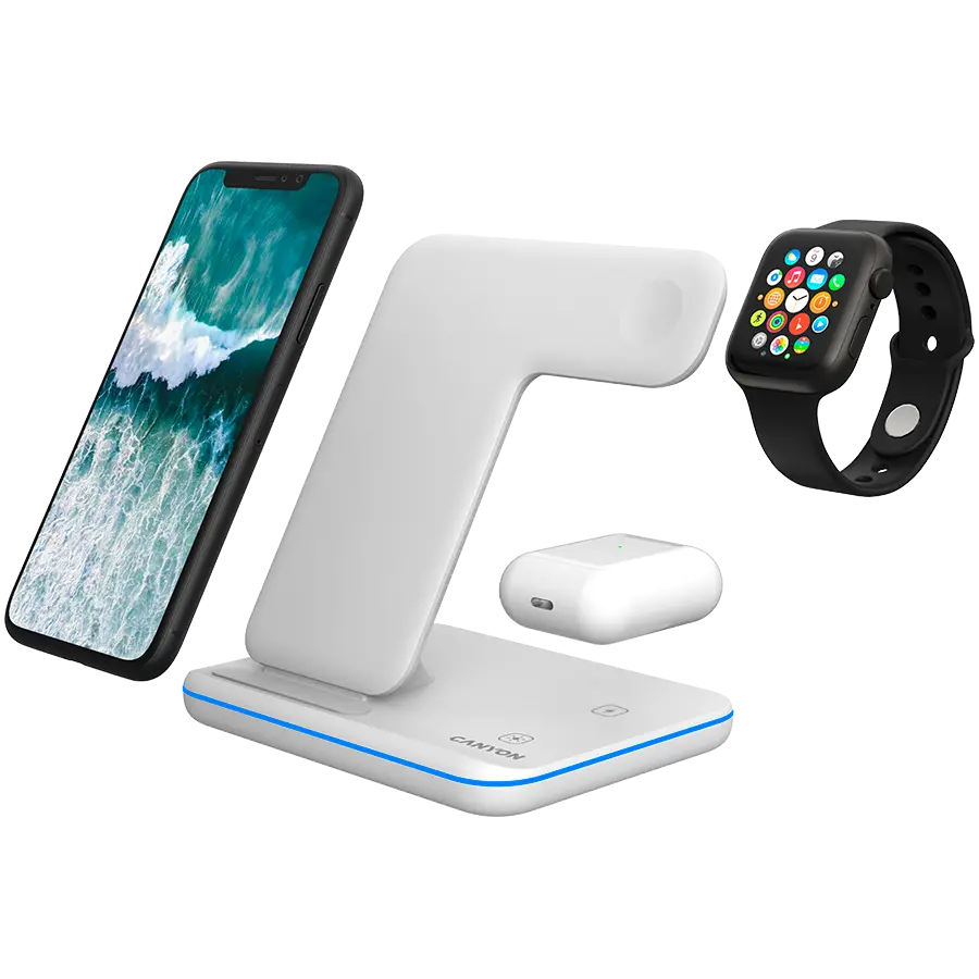 CANYON wireless charger WS-303 15W 3in1 White - image 5