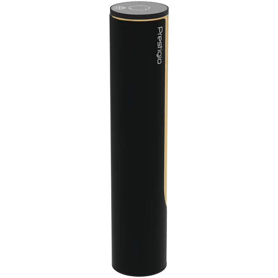 Prestigio Maggiore, smart wine opener, 100% automatic, opens up to 70 bottles without recharging, foil cutter included, premium design, 480mAh battery, Dimensions D 48*H228mm, black + gold color. - image 10