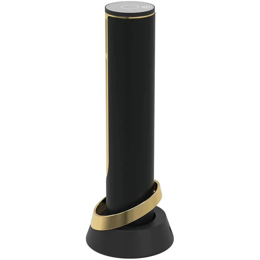 Prestigio Maggiore, smart wine opener, 100% automatic, opens up to 70 bottles without recharging, foil cutter included, premium design, 480mAh battery, Dimensions D 48*H228mm, black + gold color. - image 3