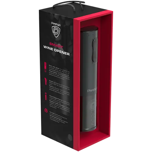 Bolsena, Electric wine opener with Prestigio Logo, aerator , vacuum preserver, Black color - image 6