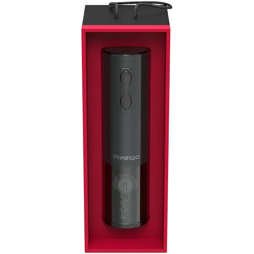 Bolsena, Desfăcător electric de vin cu logo Prestigio, aerator, conservare în vid, culoare neagră - 8