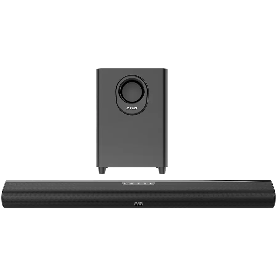 FENDA F&D HT-330 Soundbar TV 2.1 cu Subwoofer cu fir, 80W RMS (20Wx2+40W), difuzor full-range: 50x90mm + Subwoofer 6.5'' - image 1