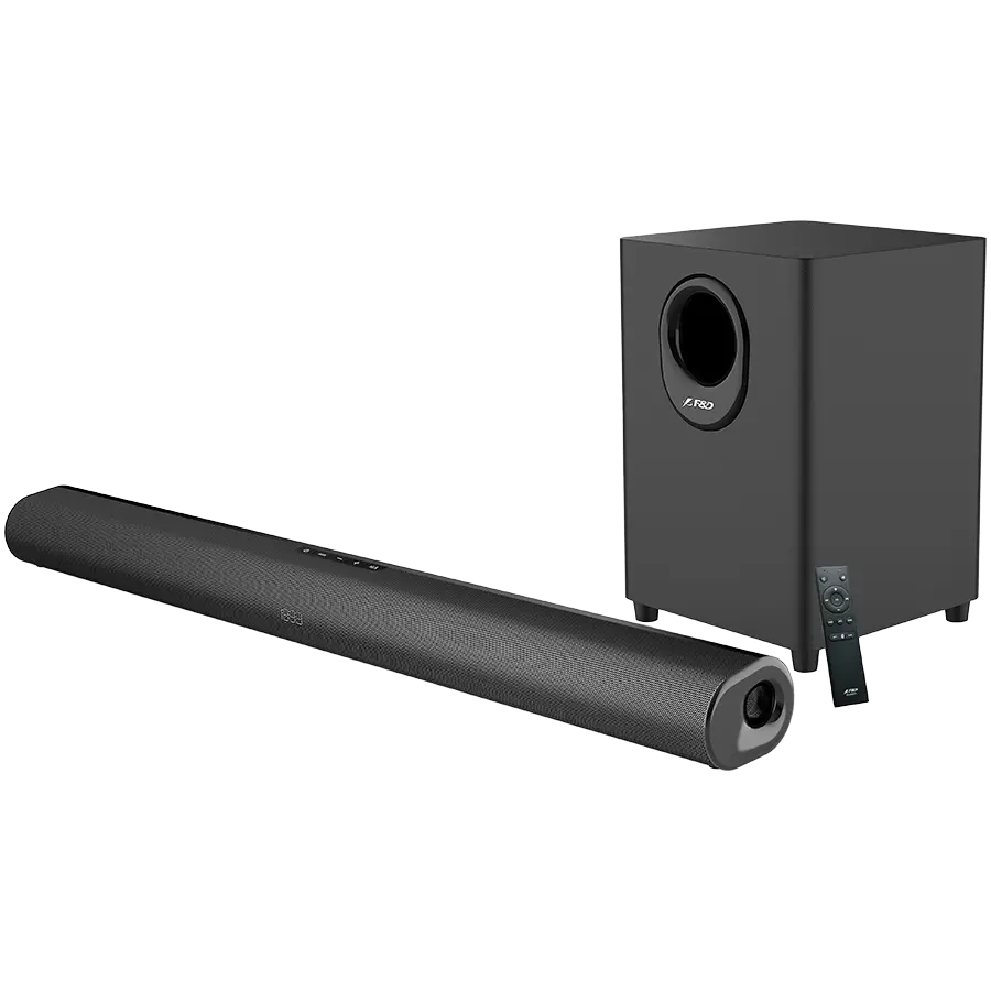 FENDA F&D HT-330 Soundbar τηλεόρασης 2.1 με ενσύρματο Subwoofer, 80W RMS (20Wx2+40W), ηχείο πλήρους εύρους: 50x90mm + Subwoofer 6.5'' - image 3