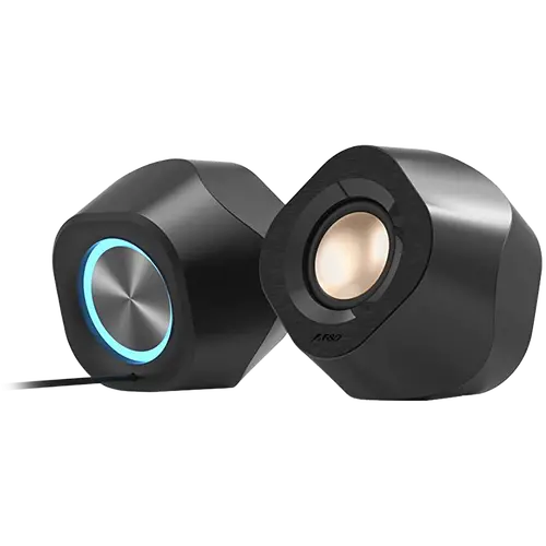 FENDA F&D V720 2.0 Multimedia Gaming Speakers, 8W (4Wx2), 2x2.25'' Speakers , BT 5.0/AUX/USB/Multi-color LED/Wire Control Design/Small Elevation Angle Design/Black