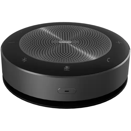 Prestigio Solutions Video Conferencing Speakerphone Alpha: 5W, 6 mic, 5m (Radius), Wireless charging, Connection via USB Type-C, AUX or BT4.2+EDR