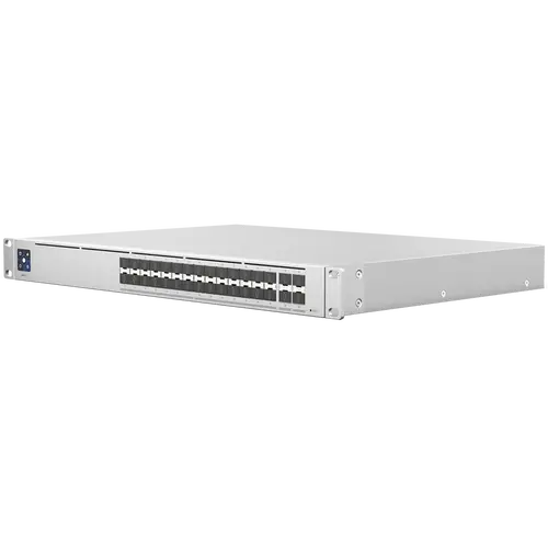 UBIQUITI Hi-Capacity Aggregation; (28) 10G SFP+ ports; (4) 25G SFP28 ports; DC power backup-ready; Layer 3 switching.