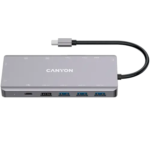 CANYON hub DS-12 13in1 4k USB-C Dark Grey