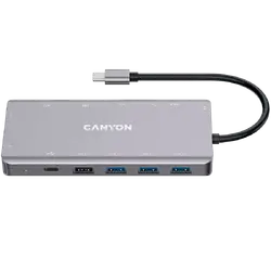 CANYON hub DS-12 13in1 4k USB-C Dark Grey