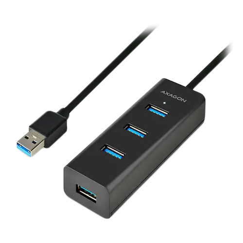 AXAGON HUE-S2BL 4x USB3.0 Charging Hub 1.2m Cable, MicroUSB Charging