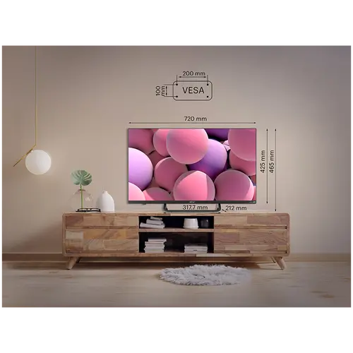 32', HD, Google Android TV, White, 1366x768, 60 Hz, Sound by JVC, 2x8W, 33 kWh/1000h , BT5, HDMI ports 3, 24 months - image 12