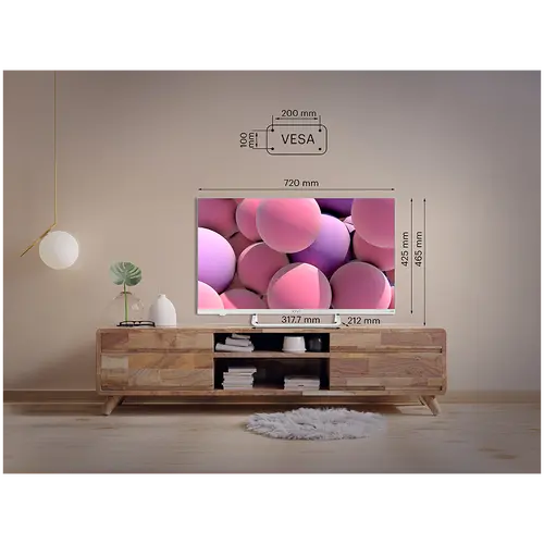 32', FHD, Android TV 11, White, 1920x1080, 60 Hz, Sound by JVC, 2x8W, 27 kWh/1000h , BT5.1, HDMI ports 3, 24 months - image 12