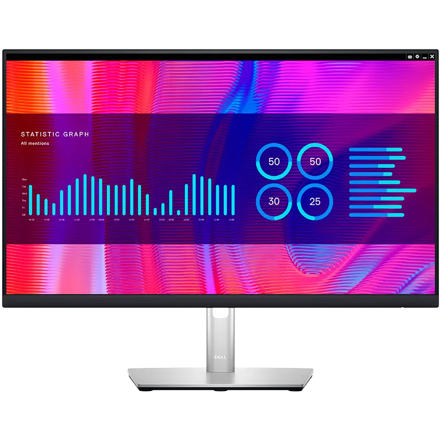 Dell Monitor LED P2423DE, 23.8", QHD (2560 x 1440), 16:9 60Hz, IPS AG, ComfortView Plus, Mercury Free, 300 cd/m2, 1000:1, 178/178, 8ms/5ms, HDMI, 2xDP, USB-C hub, Height, Pivot, Swivel, Tilt adjustable, 3Y