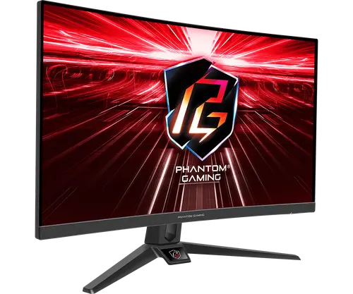 Asrock Curved Gaming Monitor, 27" FHD(1920x1080) 1500 VA, AG, 240 Hz, 113% sRGB, 16:9, 3000:1, 300 cd/m², 178º/178º, 1ms (MPRT), Flicker-free, Swivel, Tiltt Adjustment, 2x 2W Speakers, 2x HDMI 2.0, 1x DP 1.2, 1x Audio Jack (3.5mm), 3Y - image 1