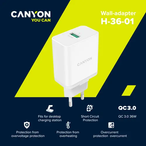 CANYON charger H-36-01 QC 3.0 36W White - image 4